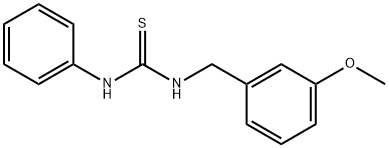 N-(3-甲氧苄基)-N'-苯基硫脲 结构式
