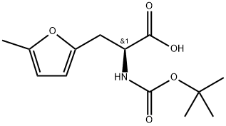 (S)-2-((叔丁氧基羰基)氨基)-3-(5-甲基呋喃-2-基)丙酸 结构式