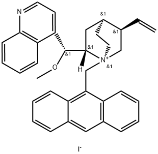 (8Α,9R)-1-(9-蒽基甲基)-9-甲氧基碘化奎宁丁 结构式
