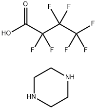 Butanoic acid, heptafluoro-, compd. with piperazine (2:1) (9CI) 结构式