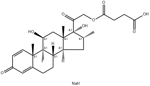 化合物 DEXAMETHASONE SODIUM SUCCINATE 结构式