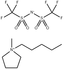 1-甲基-1-戊基吡咯烷鎓双(三氟甲磺酰基)亚胺 结构式