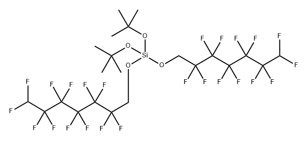 Silicic acid (H4SiO4), bis(1,1-dimethylethyl) bis(2,2,3,3,4,4,5,5,6,6,7,7-dodecafluoroheptyl) ester (9CI) 结构式