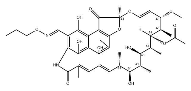 3-[(Propoxyimino)methyl]rifamycin 结构式