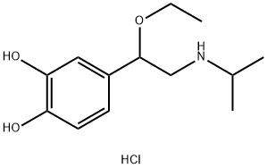 1,2-Benzenediol, 4-[1-ethoxy-2-[(1-methylethyl)amino]ethyl]-, hydrochloride (1:1) 结构式