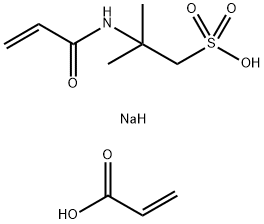 丙烯酸与2-甲基-2-丙烯酰胺基-1-丙基磺酸单钠盐的聚合物 结构式