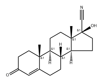 (8R,9S,10R,13S,14S,17S)-17-hydroxy-10,13-dimethyl-3-oxo-2,6,7,8,9,11,12,14,15,16-decahydro-1H-cyclopenta[a]phenanthrene-17-carbonitrile 结构式