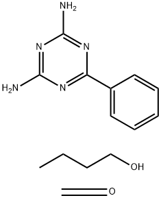 甲醛与1-丁醇和6-苯基-1,3,5-三嗪-2,4-二胺的聚合物 结构式