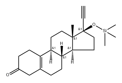 17α-[(Trimethylsilyl)oxy]-19-norpregn-5(10)-en-20-yn-3-one 结构式