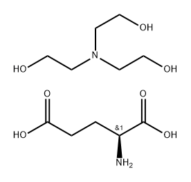 L-glutamic acid, compound with 2,2',2''-nitrilotrisethanol (1:1) 结构式