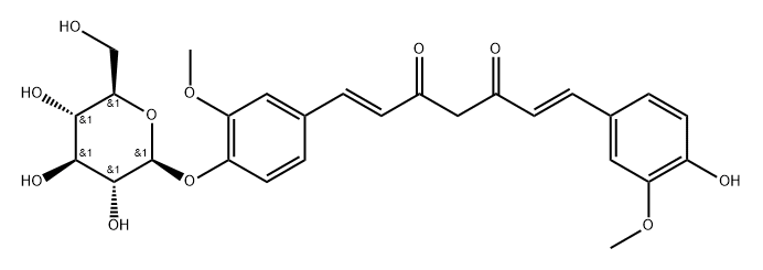 姜黄素葡糖苷酸 结构式