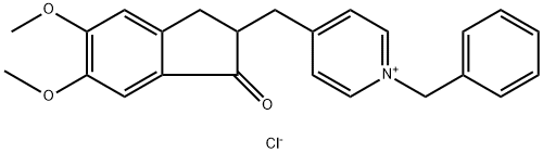 Pyridinium, 4-[(2,3-dihydro-5,6-dimethoxy-1-oxo-1H-inden-2-yl)methyl]-1-(phenylmethyl)-, chloride (1:1) 结构式