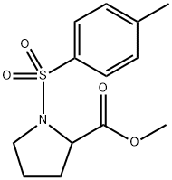 1-对甲苯磺酰基吡咯烷-2-甲酸甲酯 结构式