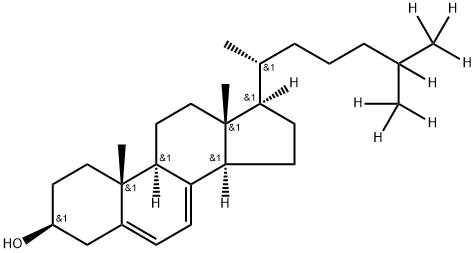 7-DEHYDROCHOLESTEROL-25,26,26,26,27,27,27-D7 结构式