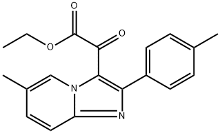 6-Methyl-2-(4-Methylphenyl)-α-oxo-iMidazo[1,2-a]pyridine-3-acetic Acid Ethyl Ester 结构式