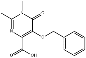 5-(苄氧基)-1,2-二甲基-6-氧代-1,6-二氢嘧啶-4-羧酸 结构式