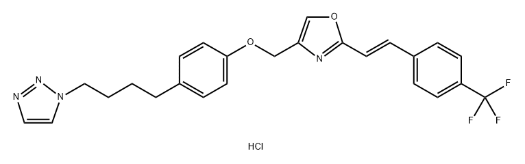 4-((4-(4-(1H-1,2,3-Triazol-1-yl)butyl)phenoxy)methyl)-2-(4-(trifluoromethyl)styryl)oxazole hydrochloride