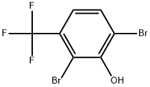 2,6-Dibromo-3-(trifluoromethyl)phenol 结构式