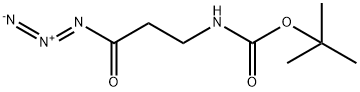 Carbamic acid, N-(3-azido-3-oxopropyl)-, 1,1-dimethylethyl ester 结构式