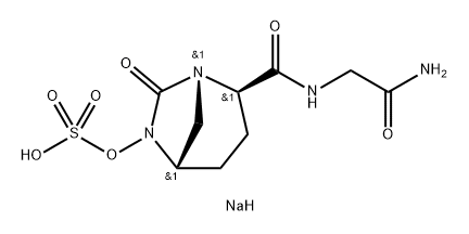 SULFURIC ACID, MONO((1 R,2S,5R)-2-[[(2-AMINO-2- OXOETHYL)AMINO]CARBONYL]-7-OXO-1 ,6-DIAZAB ICYCLO[3. 结构式