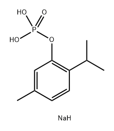 Phenol, 5-methyl-2-(1-methylethyl)-, dihydrogen phosphate, disodium salt (9CI) 结构式