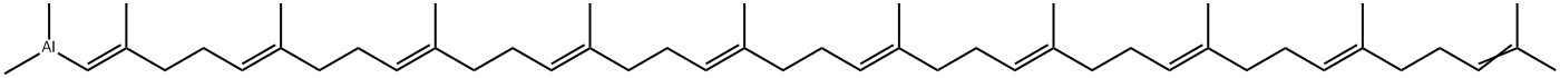 Aluminum, [(1E,5E,9E,13E,17E,21E,25E,29E,33E)-2,6,10,14,18,22,26,30,34,38-decamethyl-1,5,9,13,17,21,25,29,33,37-nonatriacontadecaenyl]dimethyl- 结构式