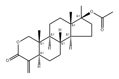 (4aS,4bS,6aS,7S,9aS,9bR,11aS)-4a,6a,7-Trimethyl-2-oxohexadecahydroindeno[4,5-h]isochromen-7-yl acetate 结构式