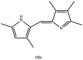 1H-Pyrrole, 3,5-dimethyl-2-[(Z)-(3,4,5-trimethyl-2H-pyrrol-2-ylidene)methyl]-, hydrobromide (1:1) 结构式