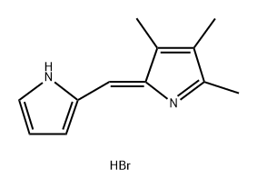 1H-Pyrrole, 2-[(Z)-(3,4,5-trimethyl-2H-pyrrol-2-ylidene)methyl]-, hydrobromide (1:1) 结构式