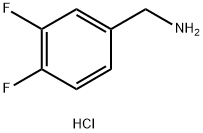 3,4-二氟苯甲胺氯 结构式