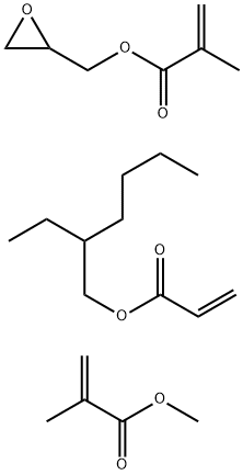 2-Propenoic acid, 2-methyl-, methyl ester, polymer with 2-ethylhexyl 2-propenoate and oxiranylmethyl 2-methyl-2-propenoate 结构式