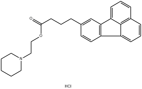 8-Fluoranthenebutanoic acid, 2-(1-piperidinyl)ethyl ester, hydrochloride (1:1) 结构式