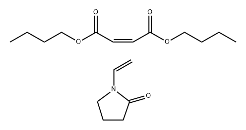 顺-2-丁烯二羧酸二丁基酯与1-乙烯基-2-吡咯烷酮的聚合物 结构式