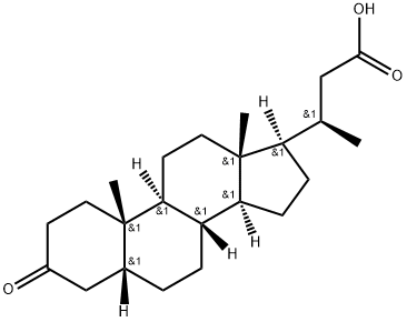 24-Norcholan-23-oic acid, 3-oxo-, (5β)- 结构式