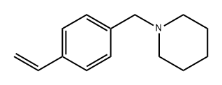 1-[(4-乙烯基苯基)甲基]哌啶 结构式