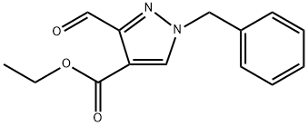 1-苄基-3-甲酰基-1H-吡唑-4-羧酸乙酯 结构式