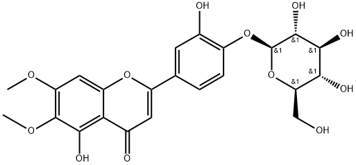 线蓟素-4'-葡萄糖苷 结构式