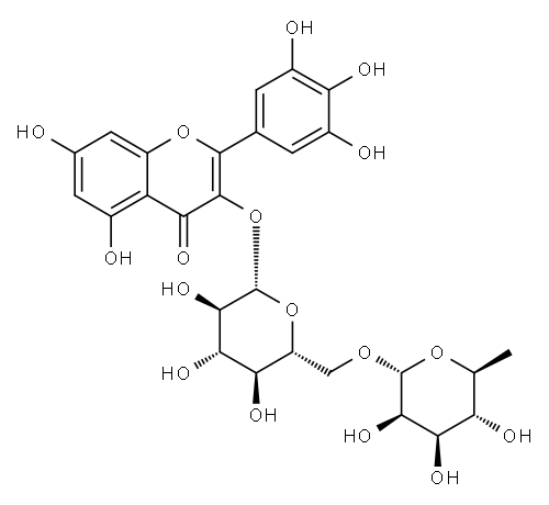 杨梅素-3-O-芸香糖苷 结构式