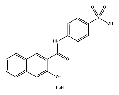 Benzenesulfonic acid, 4-[[(3-hydroxy-2-naphthalenyl)carbonyl]amino]-, monosodium salt 结构式