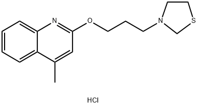3-(3-((4-Methylquinolin-2-yl)oxy)propyl)thiazolidine dihydrochloride 结构式
