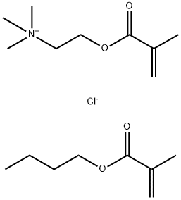 Ethanaminium, N,N,N-trimethyl-2-(2-methyl-1-oxo-2-propenyl)oxy-, chloride, polymer with butyl 2-methyl-2-propenoate 结构式