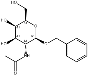 苄基2-乙酰氨基-2-脱氧-Β-D-吡喃半乳糖苷 结构式