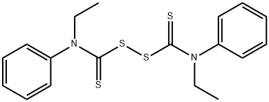 N,N'-二乙基-N,N'-二苯基秋兰姆二硫化物 结构式