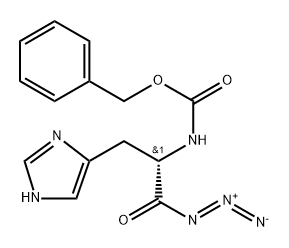 Carbamic acid, [2-azido-1-(1H-imidazol-4-ylmethyl)-2-oxoethyl]-, phenylmethyl ester, (S)- (9CI) 结构式