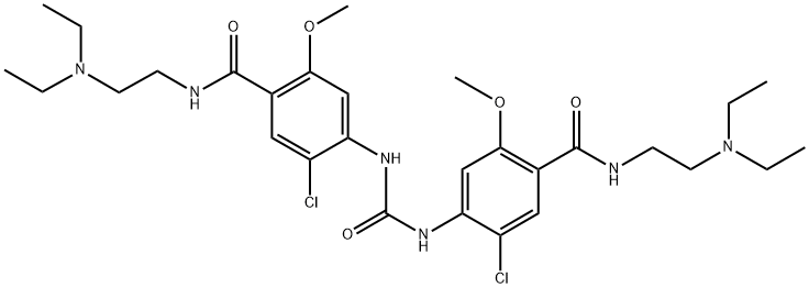 Benzamide, 4,4'-(carbonyldiimino)bis[5-chloro-N-[2-(diethylamino)ethyl]-2-methoxy- (9CI) 结构式