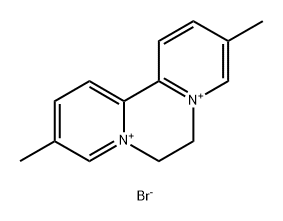 3,10-二甲基-6,7-二氢二吡啶并[1,2-A:2',1'-C]吡嗪-5,8-二鎓溴化物 结构式