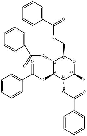 BETA-D-吡喃葡萄糖基氟化物 2,3,4,6-四苯甲酸酯 结构式