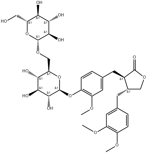 牛蒡子苷元-4'-O-Β-龙胆二糖苷 结构式