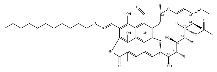 3-Undecyloxyiminomethylrifamycin SV 结构式