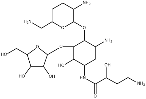 3' , 4' -二去氧丁酰苷菌素 B 结构式